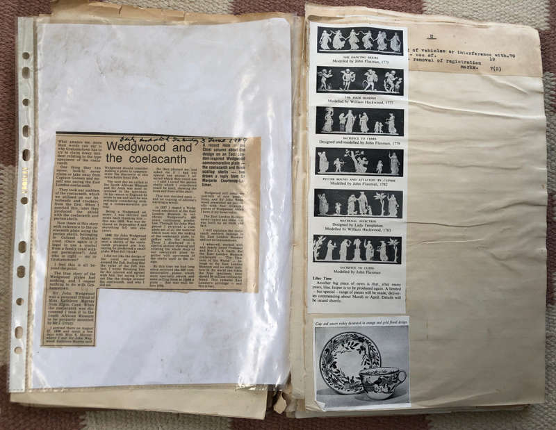 WEDGWOOD COLLECTION OF MISS M COURTENAY-LATIMER ON THE COELACANTH PLATE