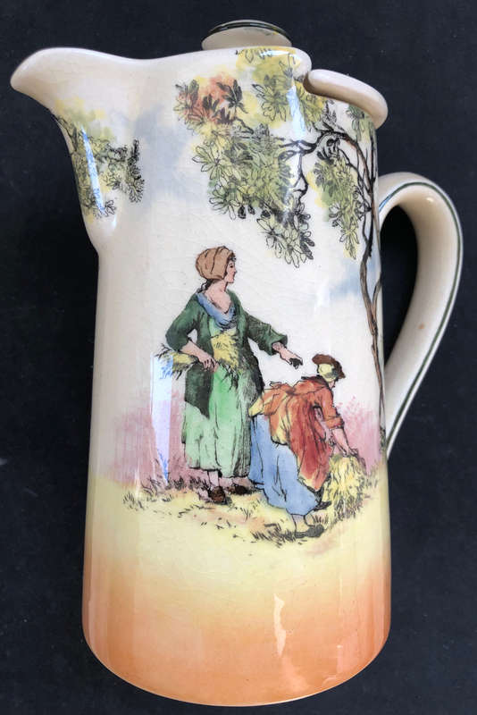 ROYAL DOULTON OLD ENGLISH SCENES THE GLEANERS D6123 LARGE COFFEE POT