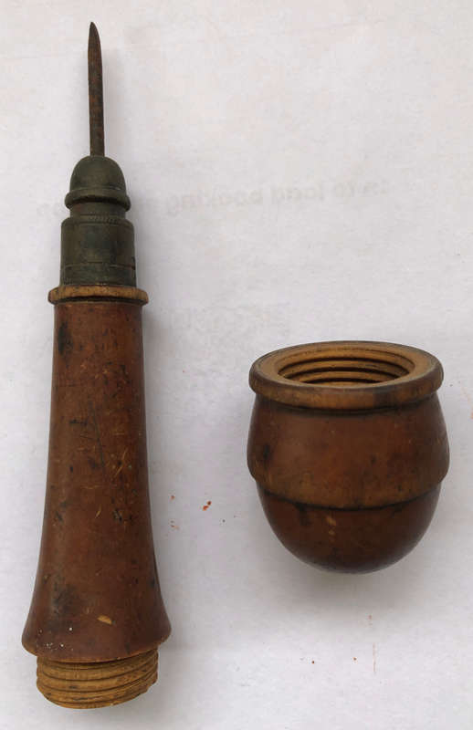SCREWDRIVER ANTIQUE WOODEN HANDLE MULTI-BIT