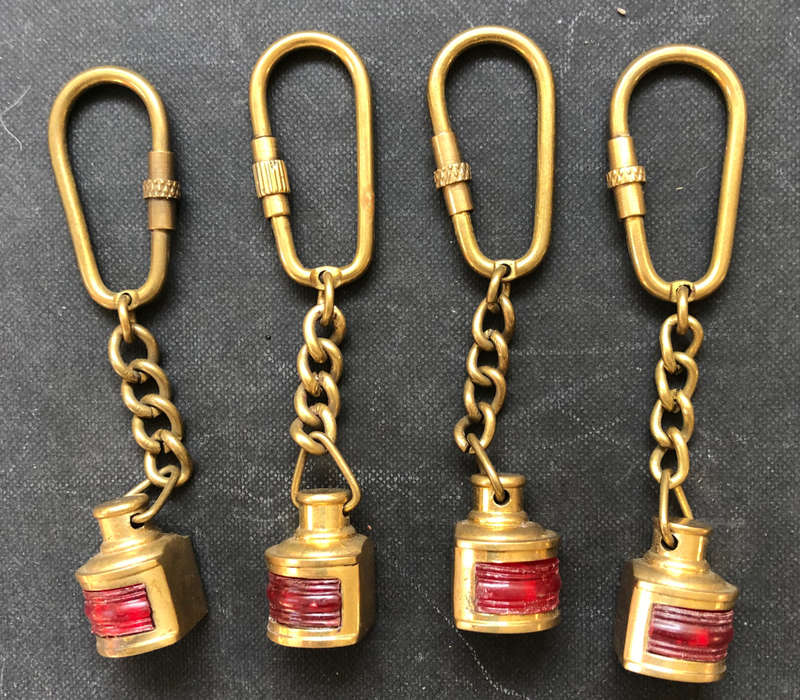 NAUTICAL BRASS SHIPS LANTERN KEY HOLDERS