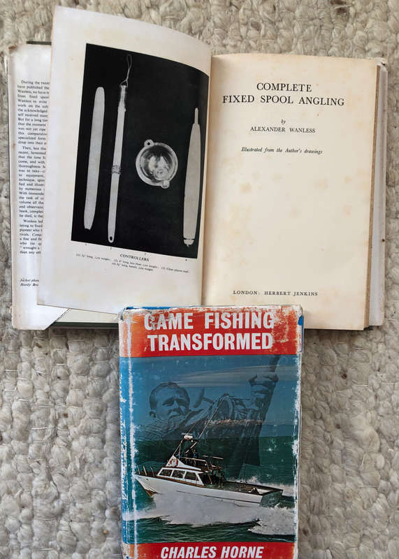 GAME FISHING TRANSFORMED BY C HORNE AND COMPLETE FIXED SPOOL ANGLING BY ALEXANDER WANLESS