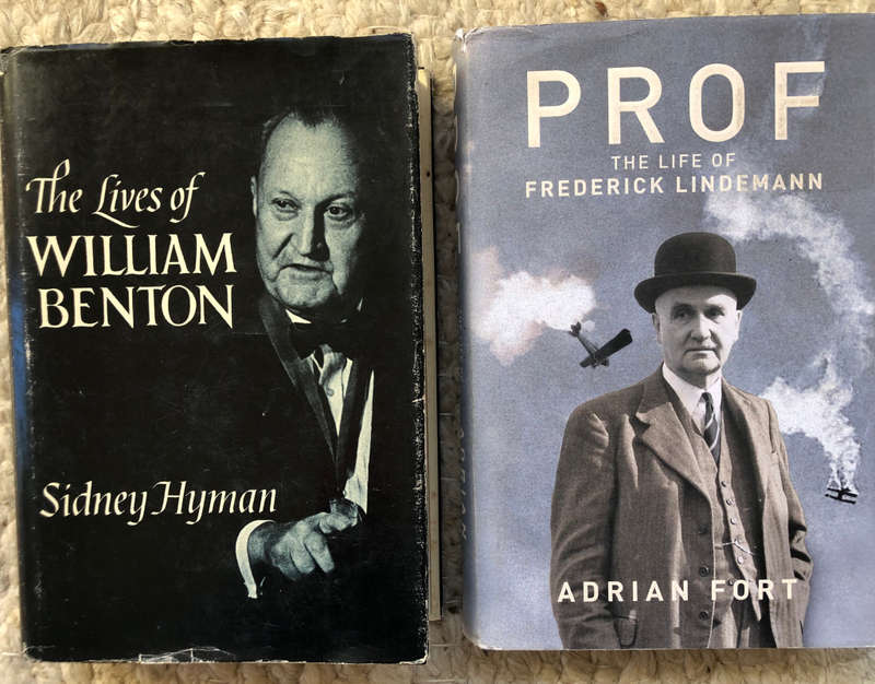 PROF BY ADRIAN FORT FIRST EDITION AND THE LIVES OF WILLIAM BENSON BY SIDNEY HYMAN FIRST EDITION