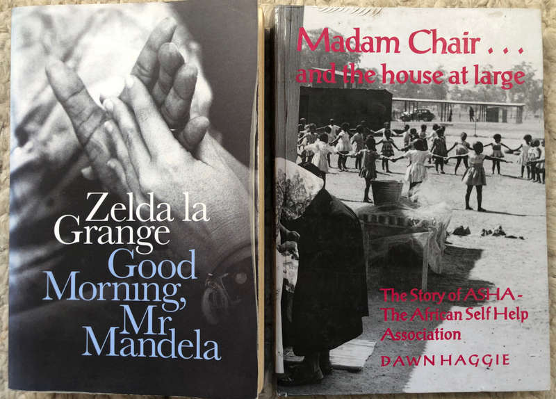 MADAM CHAIR AND THE HOUSE AT LARGE BY D HAGGIE SIGNED AND GOOD MORNING MR MANDELA BY Z LA GRANGE