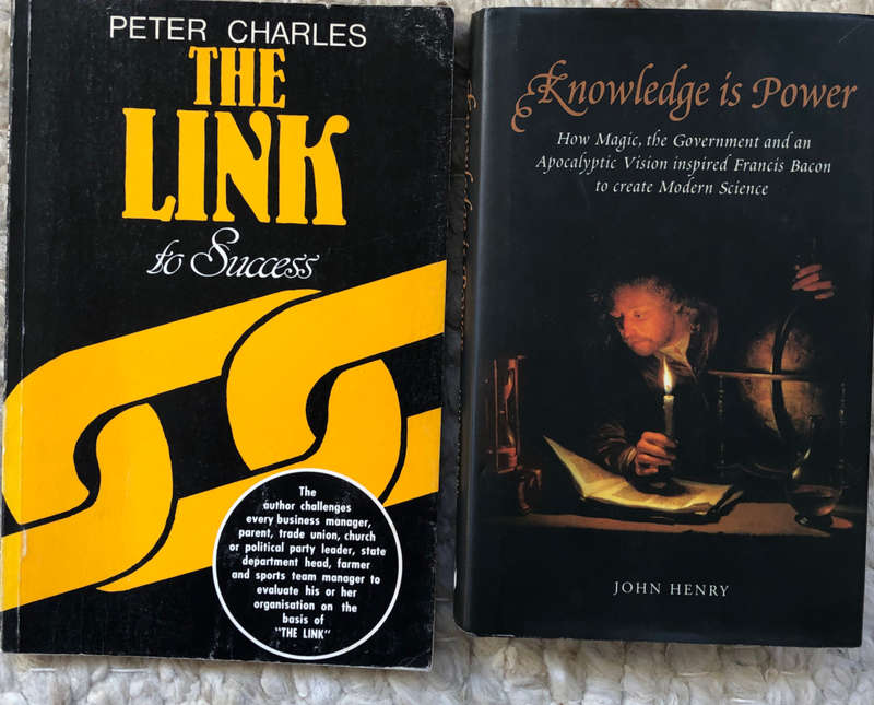 KNOWLEDGE IS POWER BY JOHN HENRY AND THE LINK TO SUCCESS BY PETER CHARLES BOTH FIRST EDITIONS