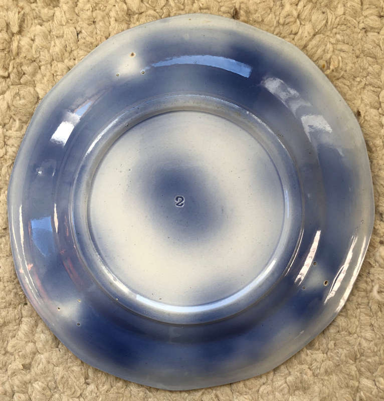 PORCELAIN ANTIQUE COBALT BLUE PLATE