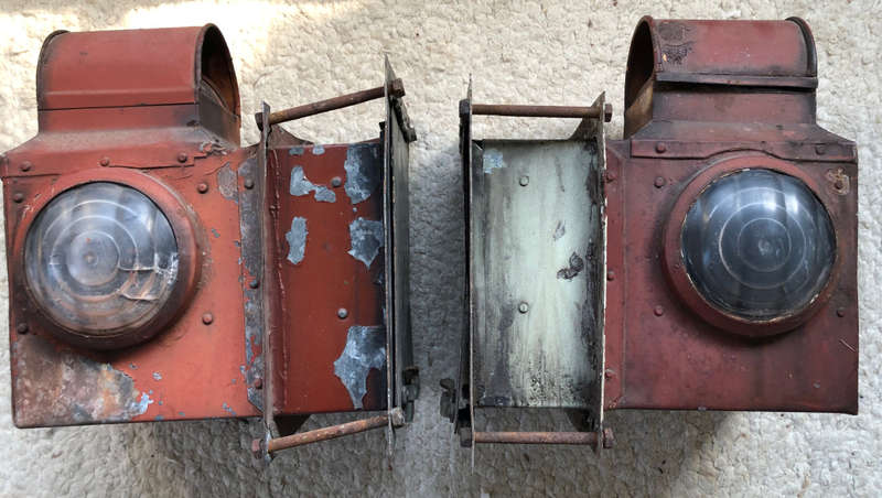 RAILWAY WAGON LAMPS OIL TWO AVAILABLE