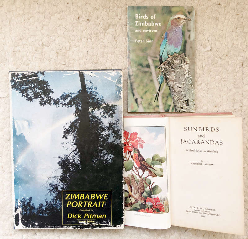 ZIMBABWE PORTRAIT BY D PITMAN, SUNDIRDS AND JACARANDAS BY M ALSTON AND BIRDS OF ZIMBABWE BY P GINN