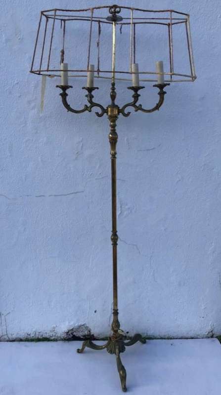 Brass Candelabra Standing Lamp