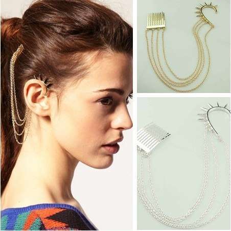 Punk Chain Hairpin - Silver
