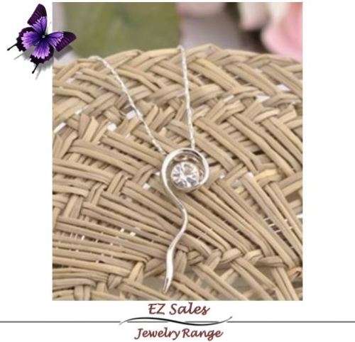 Silver Tadpole Pendant with Necklace
