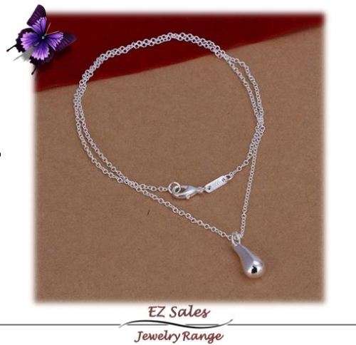 Teardrop Pendant and Chain