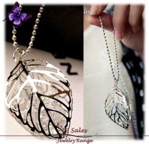 3D Leaf Pendant Necklace
