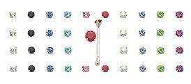 GENUINE 925 STERLING SILVER BALL END NOSE STUD - BLUE