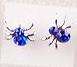 Crystal Spider Studs - Blue