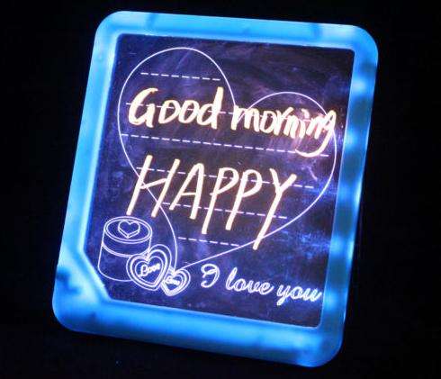 Neon Glowing blue LED Message Board