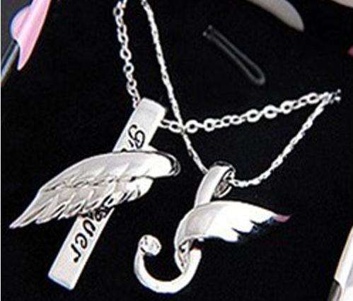 Korea angel wing necklace set
