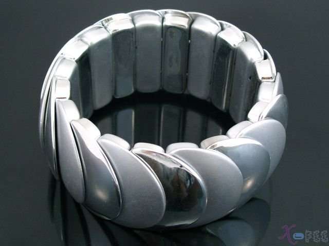 Argent Half-round Stretch Bracelet
