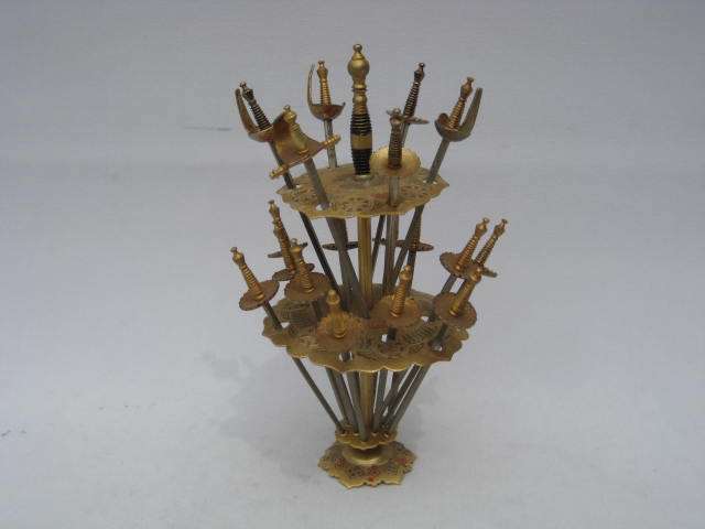 Toledo Miniature Sword Set in stand