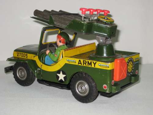 Tin Tinplate Maker = K Rocket Launcher Jeep  - 215 mm