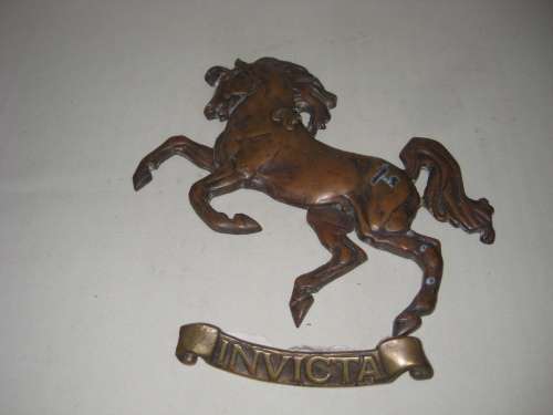 Invicta Bronze/Brass Engine Steam Plate and Mascot - No GBQ1347