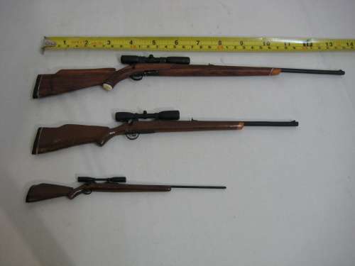 Toy Miniature Rifle Set with Scopes - Handmade by Gun Collector