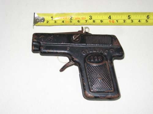 Toy Tin Tinplate Cap Gun - Gilling 118