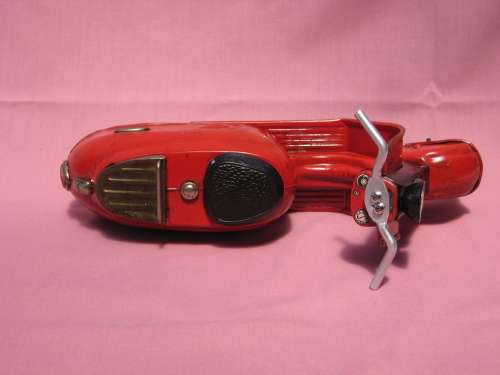 Ti Tinplate Silver Pigeon Scooter Motorcycle - Length 235mm - Made in Japan