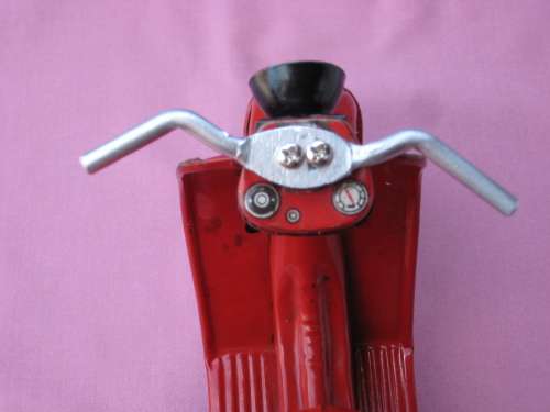 Ti Tinplate Silver Pigeon Scooter Motorcycle - Length 235mm - Made in Japan