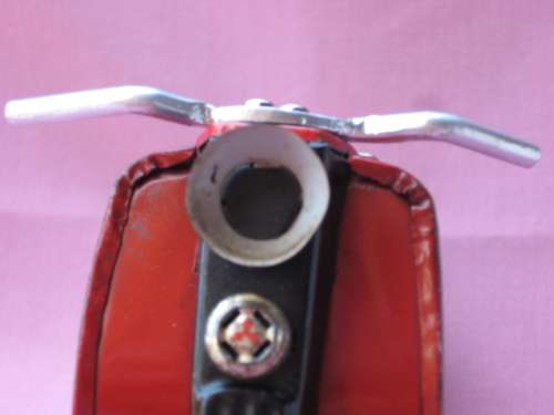 Ti Tinplate Silver Pigeon Scooter Motorcycle - Length 235mm - Made in Japan