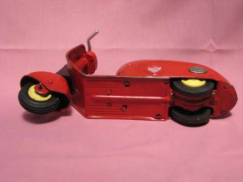 Ti Tinplate Silver Pigeon Scooter Motorcycle - Length 235mm - Made in Japan