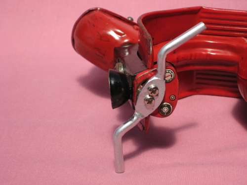 Ti Tinplate Silver Pigeon Scooter Motorcycle - Length 235mm - Made in Japan