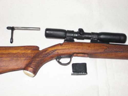 Toy Miniature Rifle Set with Scopes - Handmade by Gun Collector