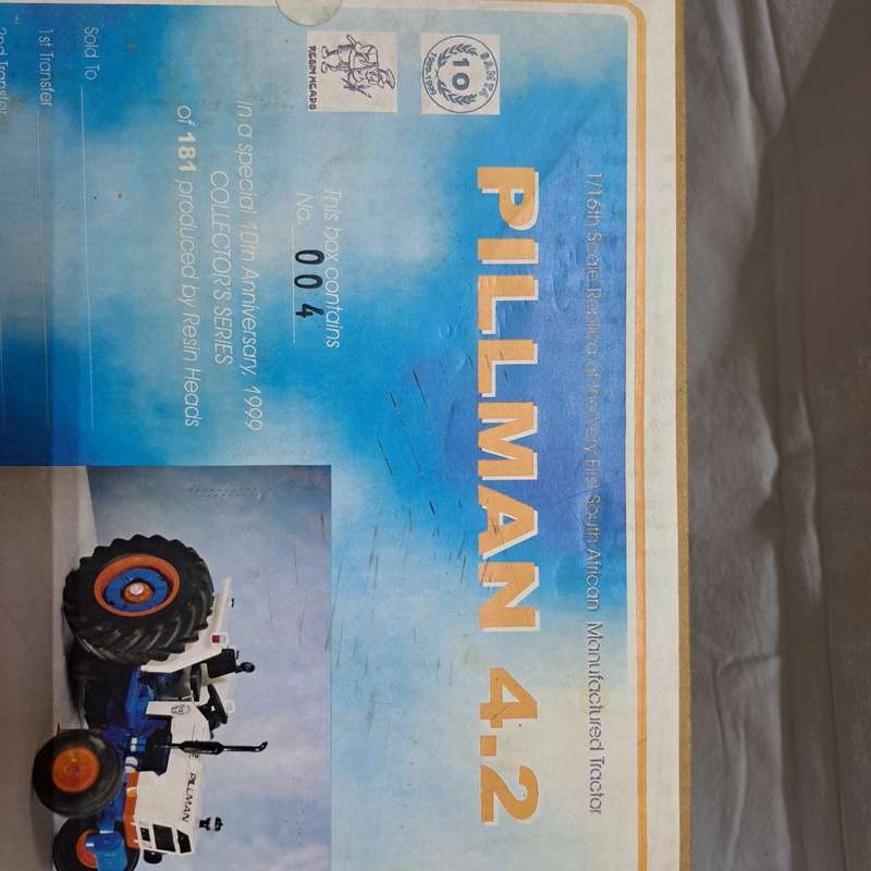 Pillman 4.2 Tractor - Made in South Africa - Scale 1/16 - Resin Heads