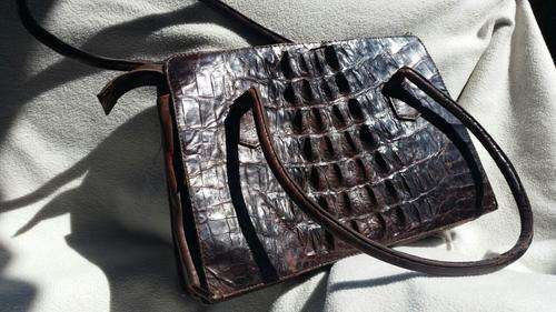 Crockodile leather handbag *vintage and collectable*