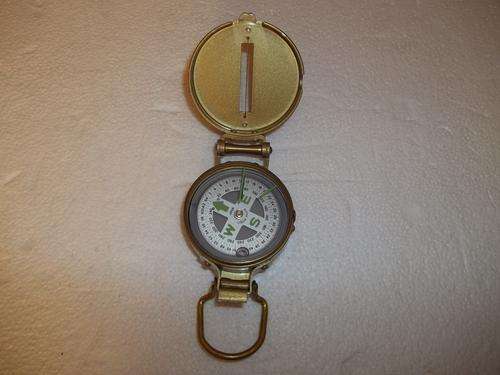 Solid brass "Lensatic Compass - Liquid filled"