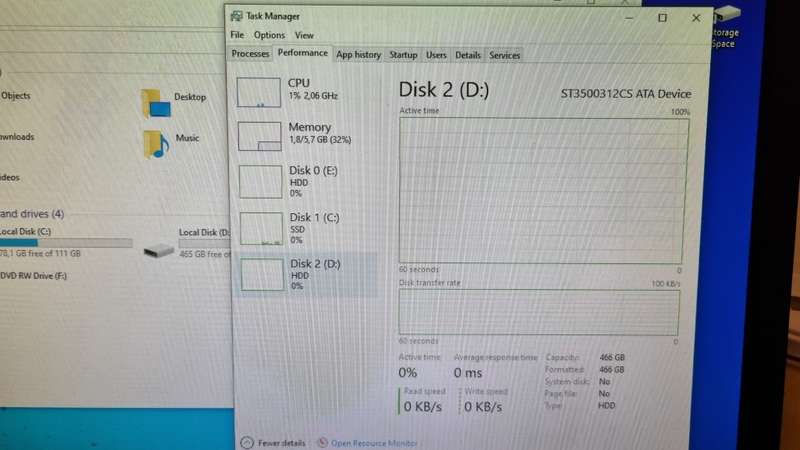 Intel Core I7 2600K / 6GB DDR3 / 128GB SSD / 1.5 TB HDD Computer
