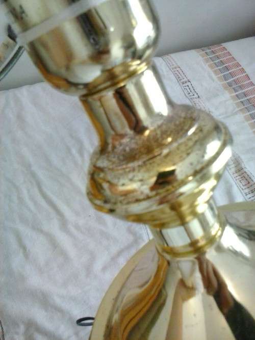 Tiffany-style electric lamp. Working fine, but shows a lot of use.