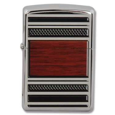 Steel and wood PIPE Zippo Lighter