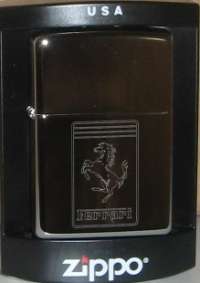 Zippo lighter, Ferrari, engraved Chrome