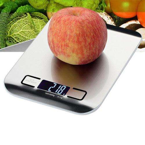 LED Portable Digital Kitchen Food Scale - Silver / 5kg