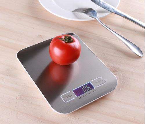 LED Portable Digital Kitchen Food Scale - Silver / 5kg