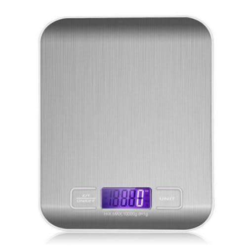 LED Portable Digital Kitchen Food Scale - Silver / 5kg