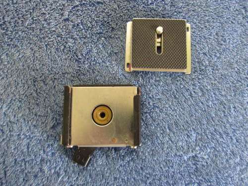 Quick release base & plate for tripod mount