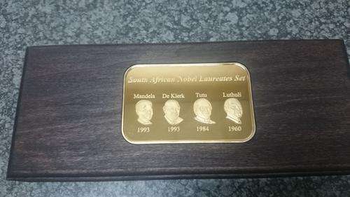 4 x 1/4oz South African Nobel Laureates Gold Proof Set.