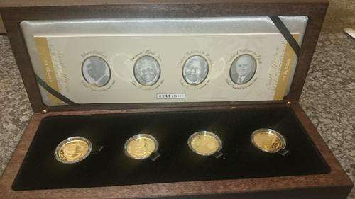 4 x 1/4oz South African Nobel Laureates Gold Proof Set.