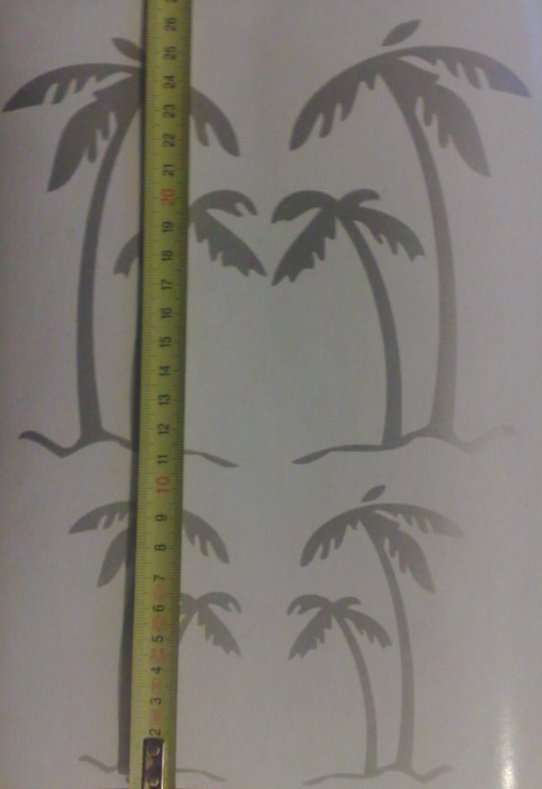 Sandblast Effect Stickers 'Palms'