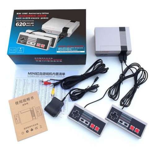 Mini classic game console with 620 built-in classic games