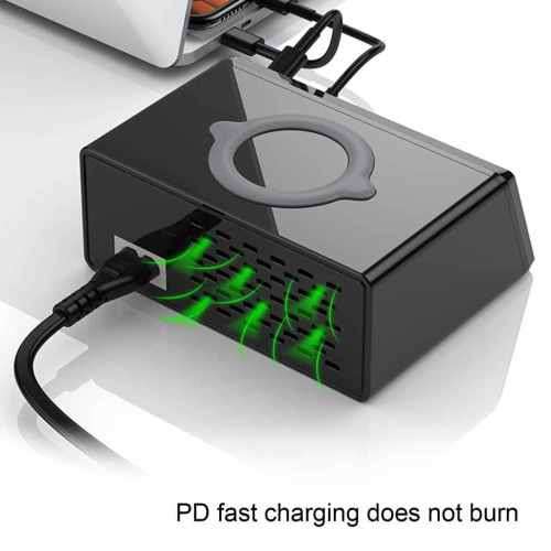 8Port Multi Fast Usb Charger Quick Charge 3.0 Phone Charging Station Led Display Usb Smart Wireless