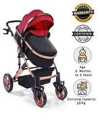 3 in 1 Belecoo stroller with Car Seat-Maroon