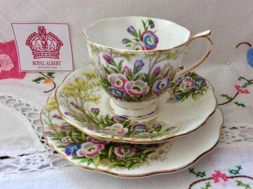 Royal Albert Fringed Genetian Trio